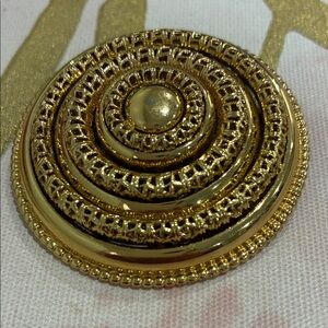 Monet Gold-Tone Concentric Filigree Brooch